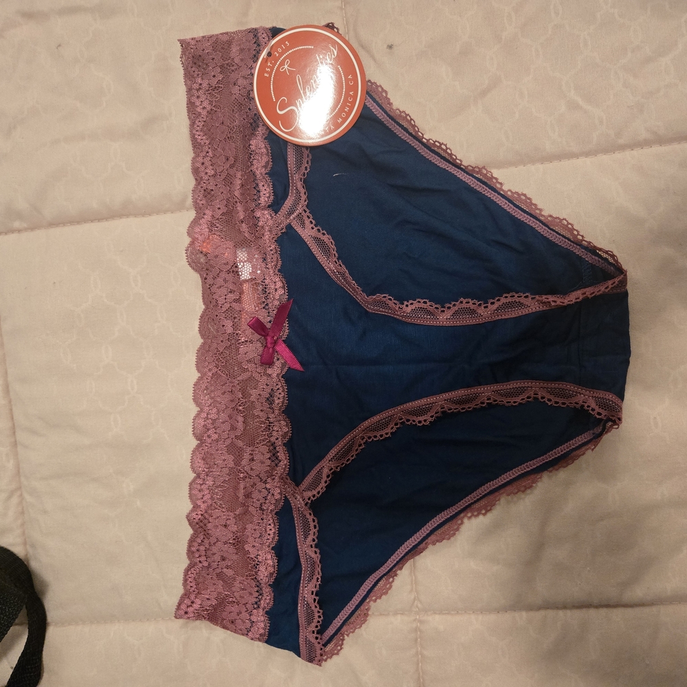 Pink Lace Trim Panties